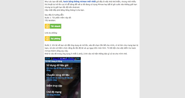 Nhiều trang web hướng dẫn lừa đảo