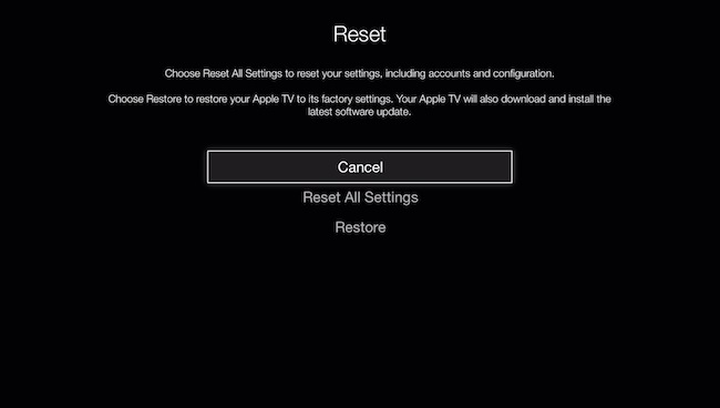 Reset All Settings