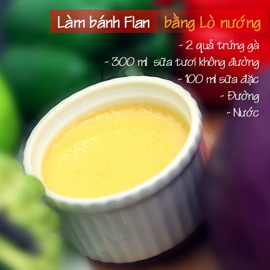 3 bước làm bánh Flan bằng lò nướng