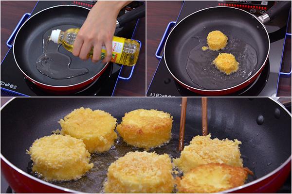 Cách làm đậu hũ trứng chiên xù mà không bị nát