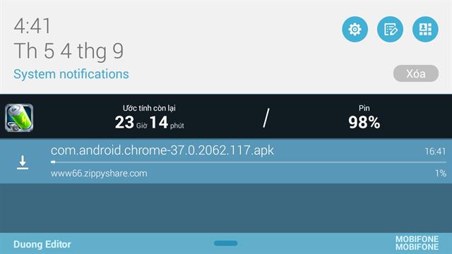 Sau khi bạn tải file .apk Chrome v37 về máy, thì cứ cài đặt như bình thường