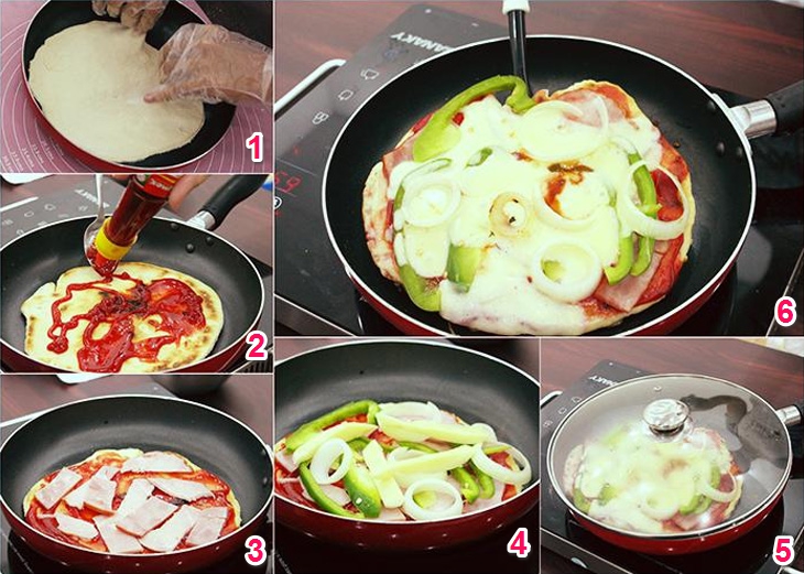 Cách làm bánh pizza không cần lò nướng