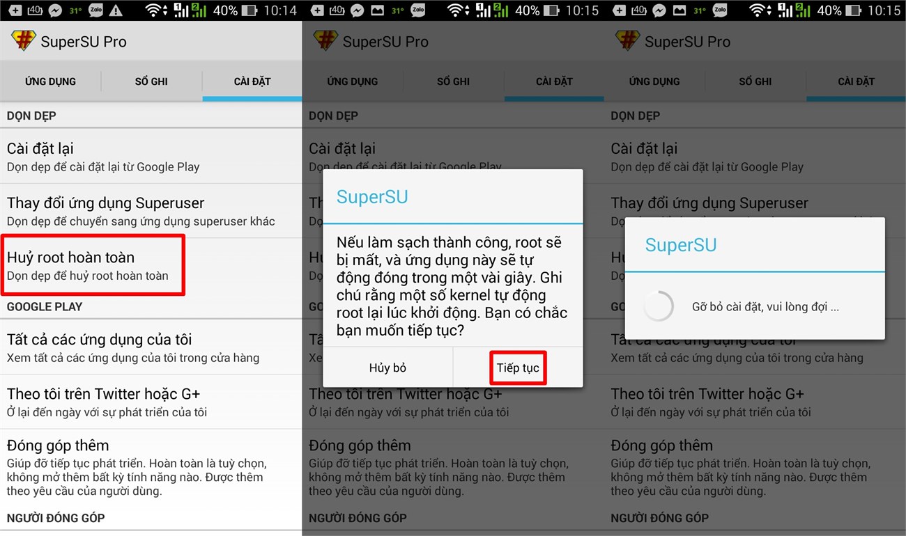 Zenfone 4, 4.5, 5 và 6 cập nhật lên Android 5.0 Supersu-pro