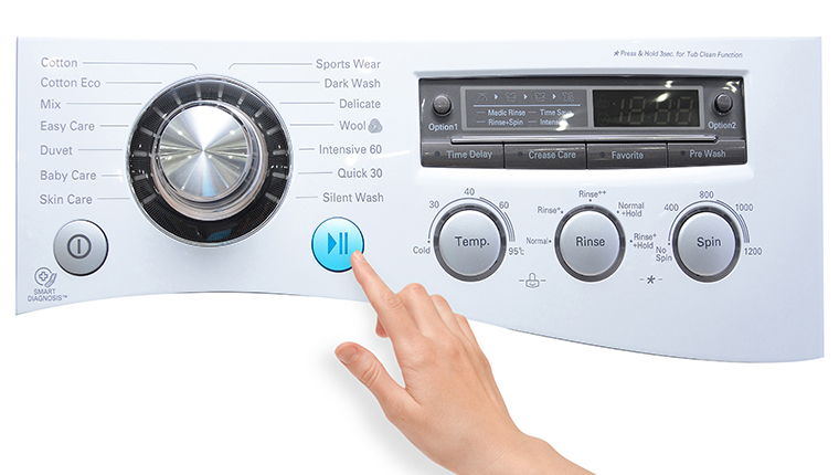 Cách sử dụng bảng điều khiển máy giặt LG WD-13600 8kg