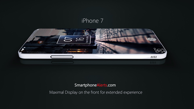 Chiêm ngưỡng iPhone 7 màn hình chiếm trọn mặt trước, camera 12MP