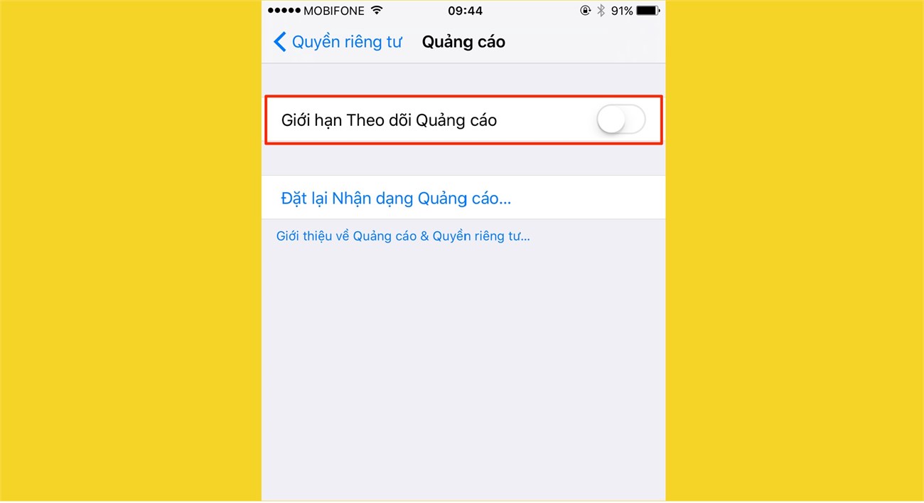 Tắt tính năng quảng cáo Tắt tính năng quảng cáo