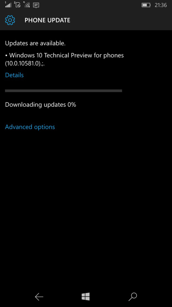 Phiên bản Build 10581 được phát hành Phiên bản Build 10581 được phát hành
