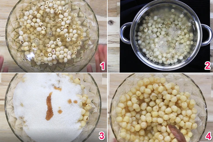 Cách làm mứt hạt sen thơm ngon đón Tết Cách làm mứt hạt sen thơm ngon đón Tết