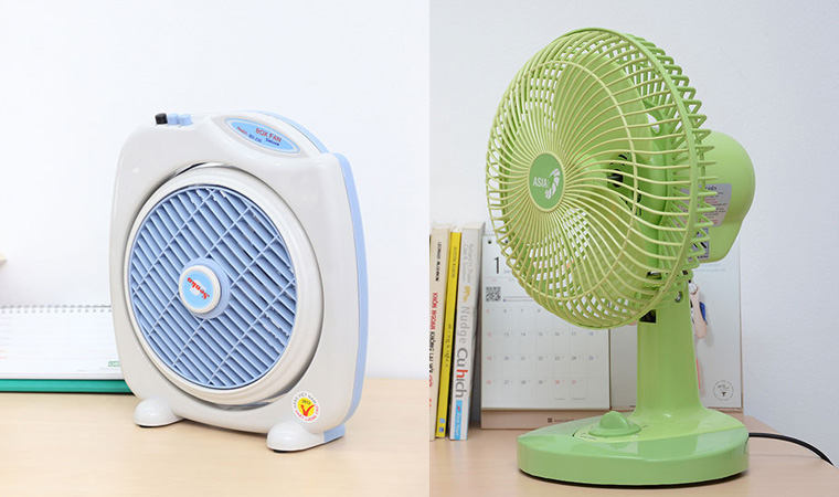 Khả năng tạo gió của quạt hộp và quạt bàn là khác nhau
