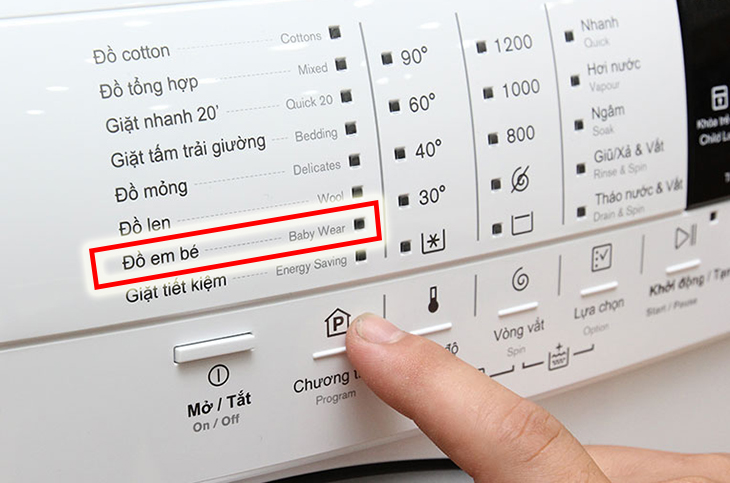 Chế độ giặt quần áo trẻ em Chế độ giặt quần áo trẻ em
