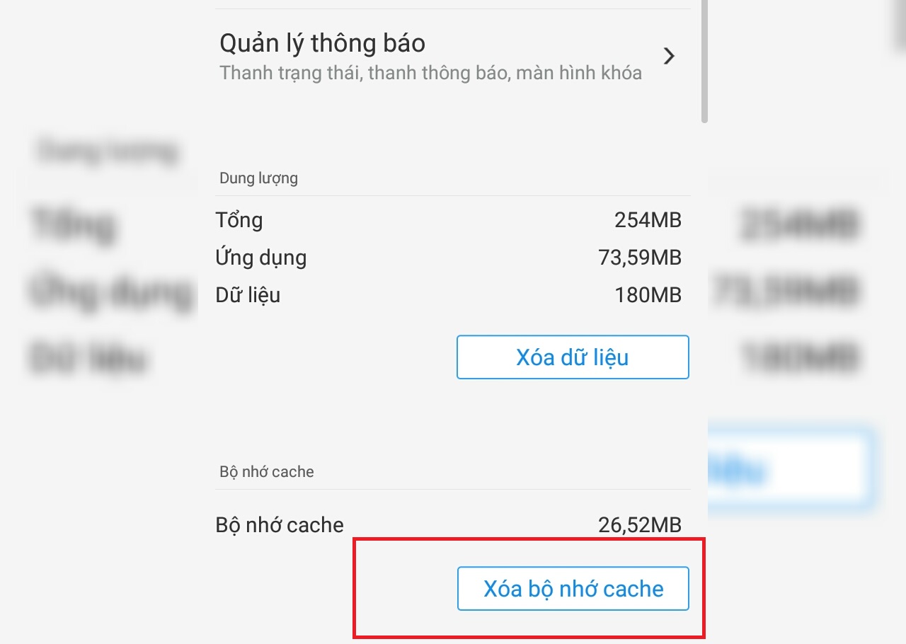 không đủ dung lượng không đủ dung lượng
