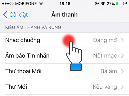 Chọn Nhạc chuông. Chọn Nhạc chuông.
