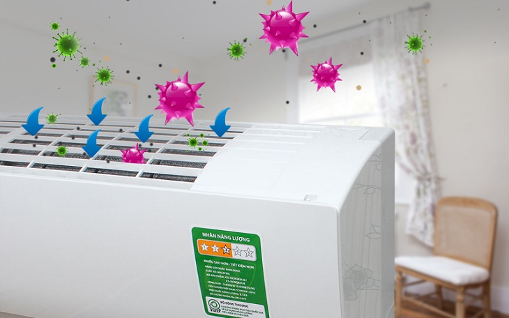 Điều hòa Panasonic 1 chiều CU/CS-KC12QKH-8 sở hữu chế độ kháng khuẩn, khử mùi