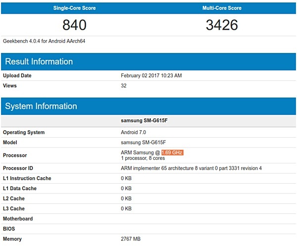 Thông tin trên Geekbench của thiết bị này Thông tin trên Geekbench của thiết bị này