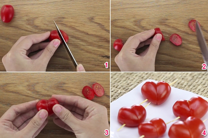 Một số mẹo trang trí món ăn ngày Valentine Một số mẹo trang trí món ăn ngày Valentine