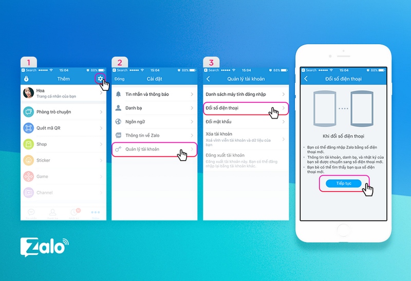 Zalo cập nhật tính năng mới, cho đổi số điện thoại giữ tài khoản