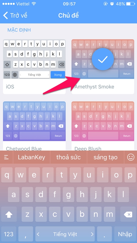 Cách đổi giao diện bàn phím iPhone, iPad không cần Jailbreak