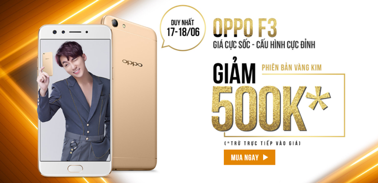 Chuyên gia selfie camera kép của OPPO giảm giá 2 ngày 17-18/5