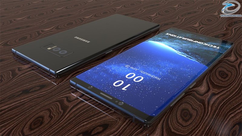 Concept: Galaxy Note 8 với màn hình vô cực cong 2 cạnh, camera kép tinh tế