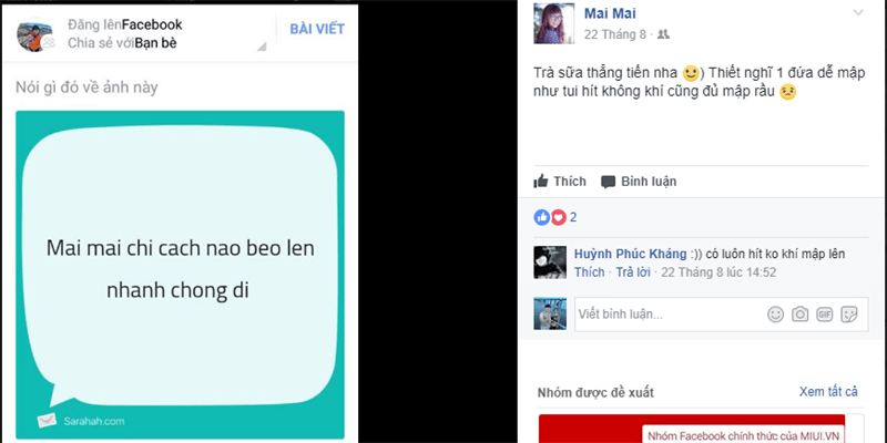 Sarahah hỗ trợ chia sẻ tin nhắn lên Facebook