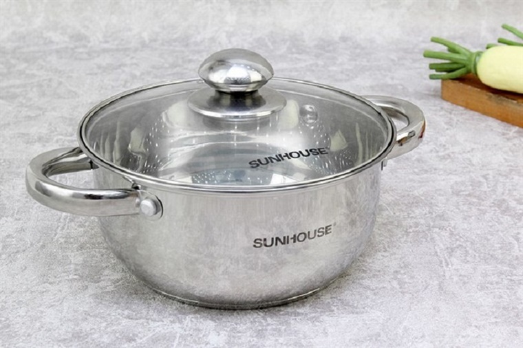 Nồi inox 3 đáy 20cm Sunhouse SH22120 Nồi inox 3 đáy 20cm Sunhouse SH22120