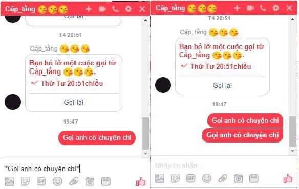 Cách viết chữ in đậm, in nghiêng, gạch ngang trên Messenger