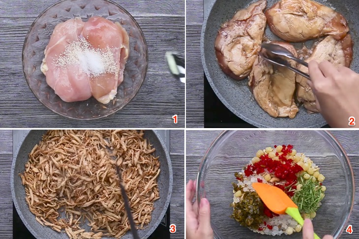 Cách làm bánh Trung Thu nhân gà quay thập cẩm