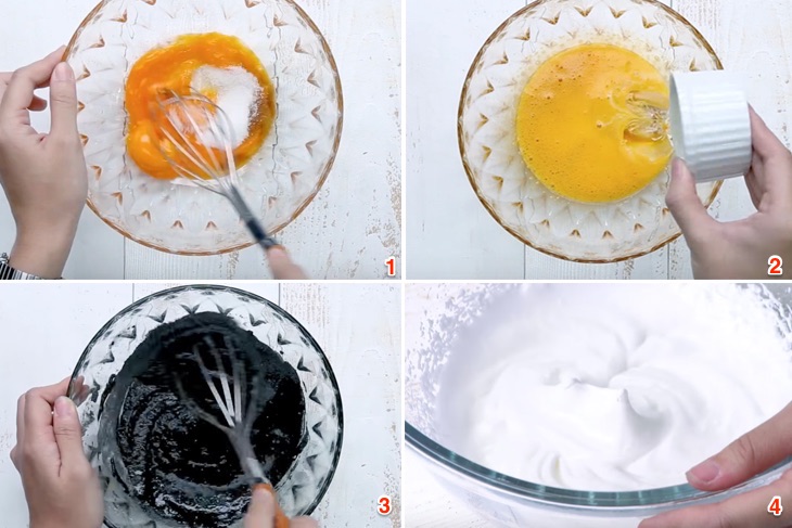 Cách làm bánh bông lan cuộn tinh than tre mới lạ, độc đáo Cách làm bánh bông lan cuộn tinh than tre mới lạ, độc đáo