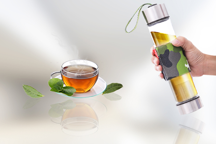 Cách pha trà bằng bình đựng nước thủy tinh 400 ml Delites TT - 001