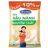 Sữa đậu nành Vinamilk nguyên chất bịch 220ml