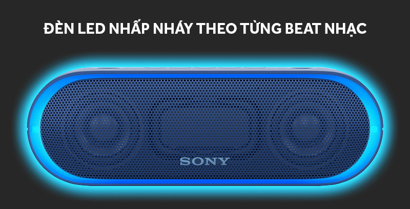Loa bluetooth Sony SRS-XB20 - Đèn LED nhấp nháy cực đẹp theo từng giai điệu Loa bluetooth Sony SRS-XB20 - Đèn LED nhấp nháy cực đẹp theo từng giai điệu