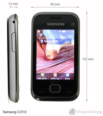 Samsung Champ Deluxe Duos Kích thước