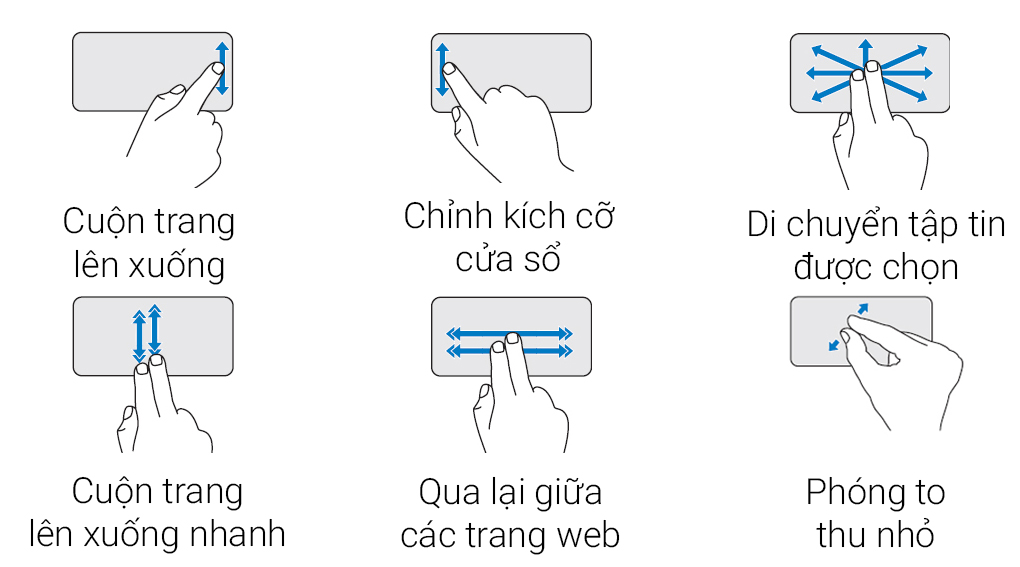 Dell Vostro 3568 i5 7200U - Touchpad đa cách sử dụng thông minh Dell Vostro 3568 i5 7200U - Touchpad đa cách sử dụng thông minh