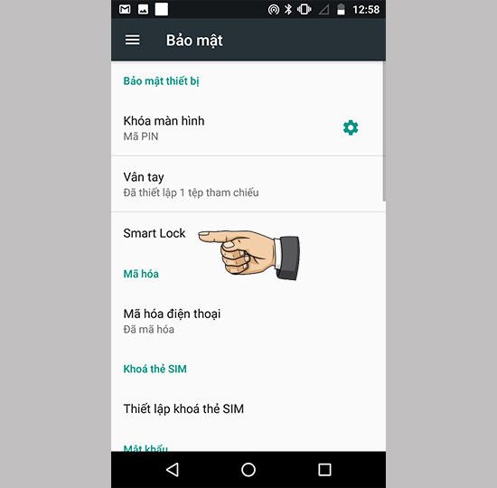 Vào smart lock