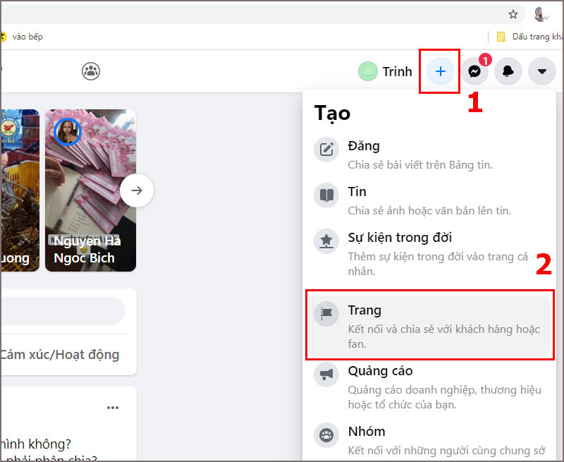 Tạo Trang trên máy tính Tạo Trang trên máy tính