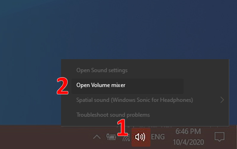 Kiểm tra âm lượng trên ứng dụng bằng Open Volume mixer