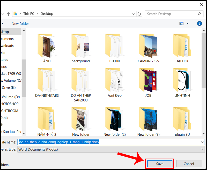 Select a location to save the converted file.