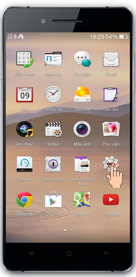 Khôi phục cài đặt gốc Oppo R1K - Thegioididong.com
