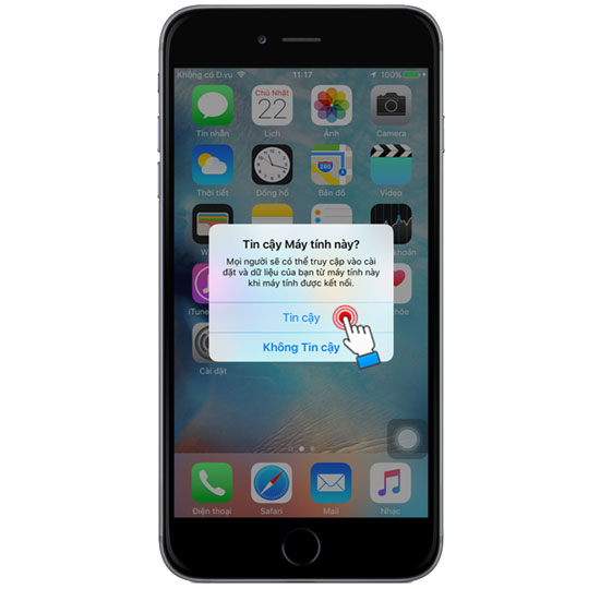 Kết nối iPhone vào máy tính