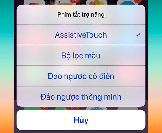 Press the home button three times to turn on the accessibility shortcut